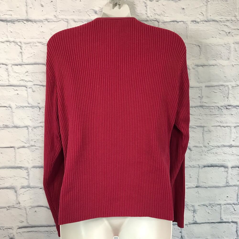 Bright Pink Ribbed Sweater - Picture 3 of 6